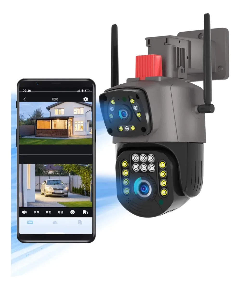 Câmera Externa PTZ WIFI Lente Dupla 2MP+2MP Rastreamento Automático [COMPRE 1 LEVE 2]